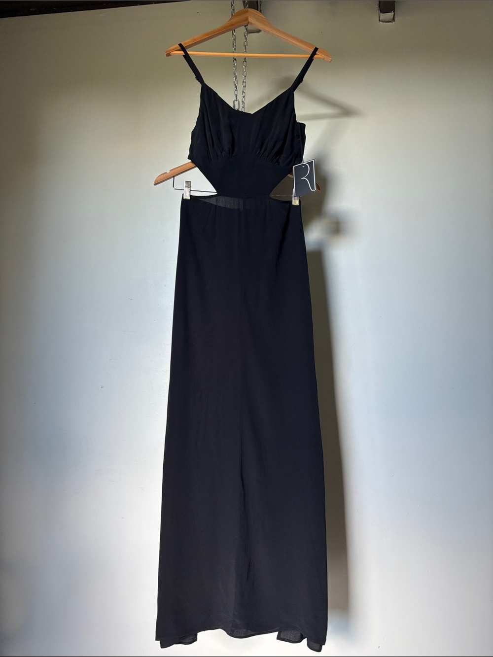 Reformation Tawny Maxi Dress with Back Cutout Black Size XS